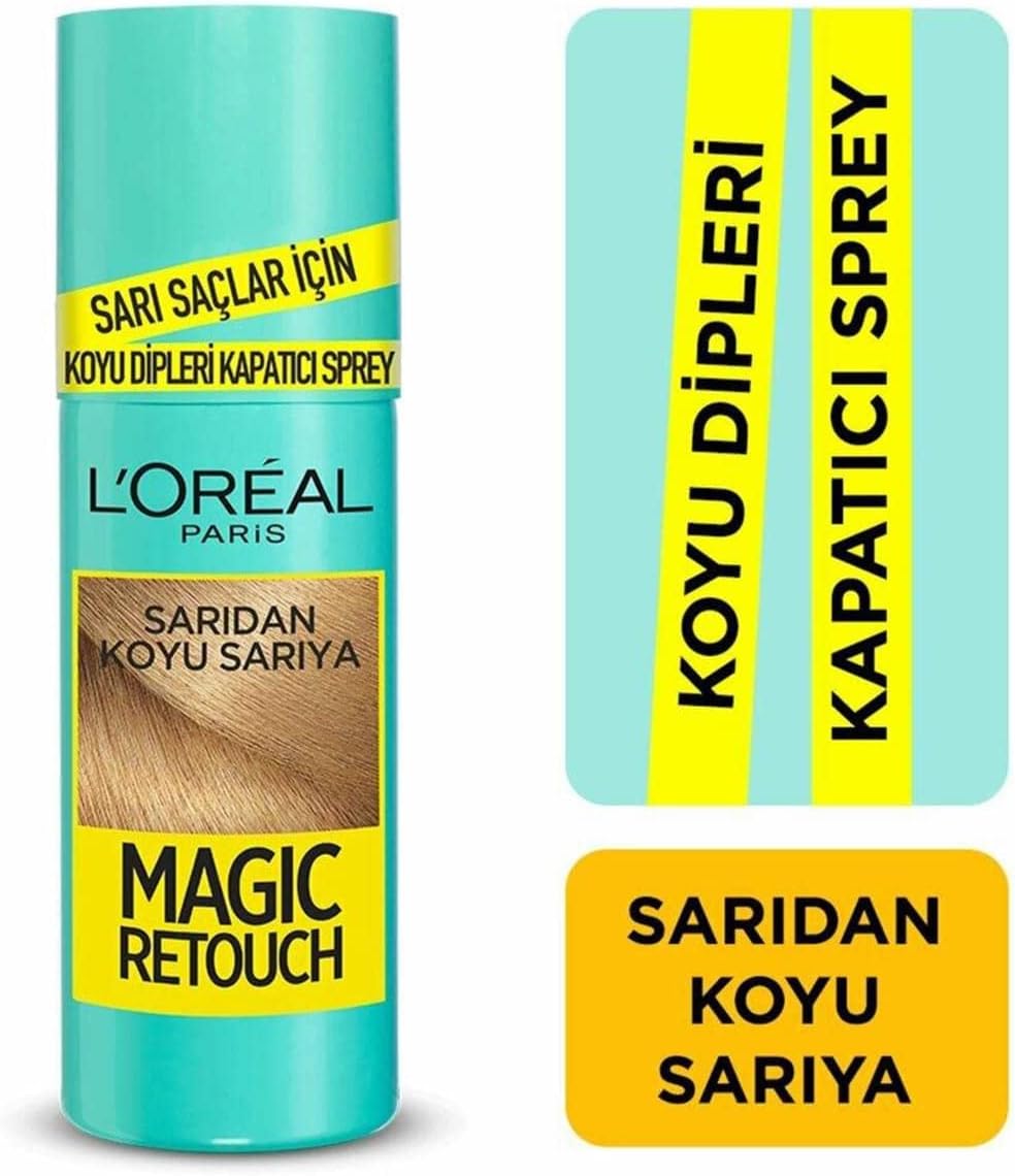 L'Oréal Paris Magic Retouch Beyaz Dipleri Kapatıcı Sprey - Sarıdan Koyu Sarıya, 75 Ml