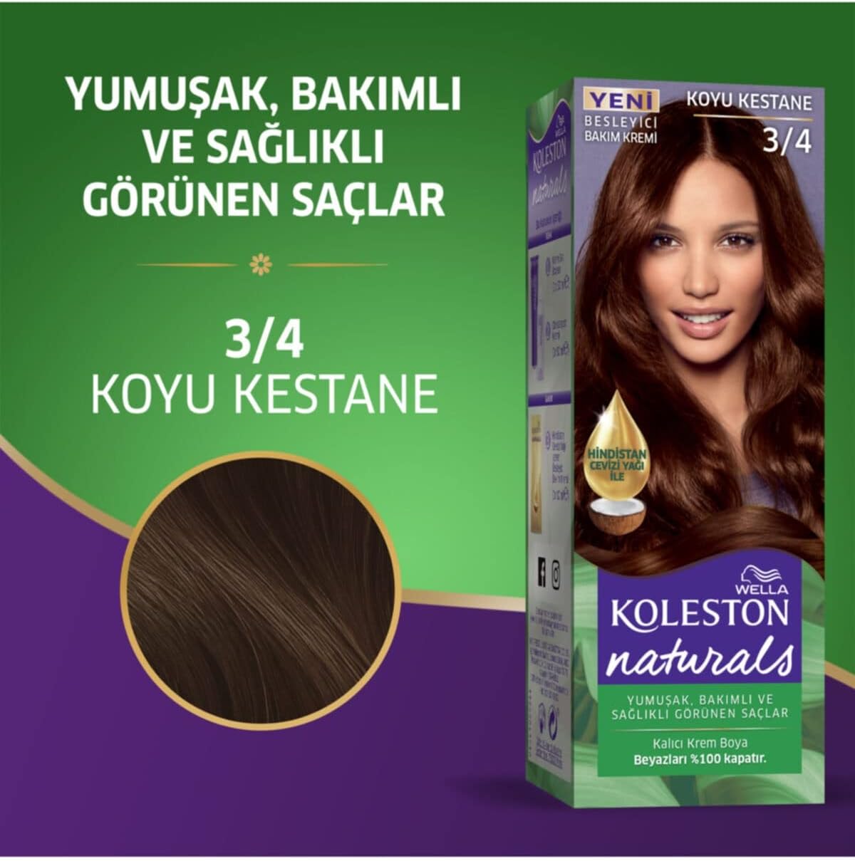 Naturals Koyu Kestane 3/4