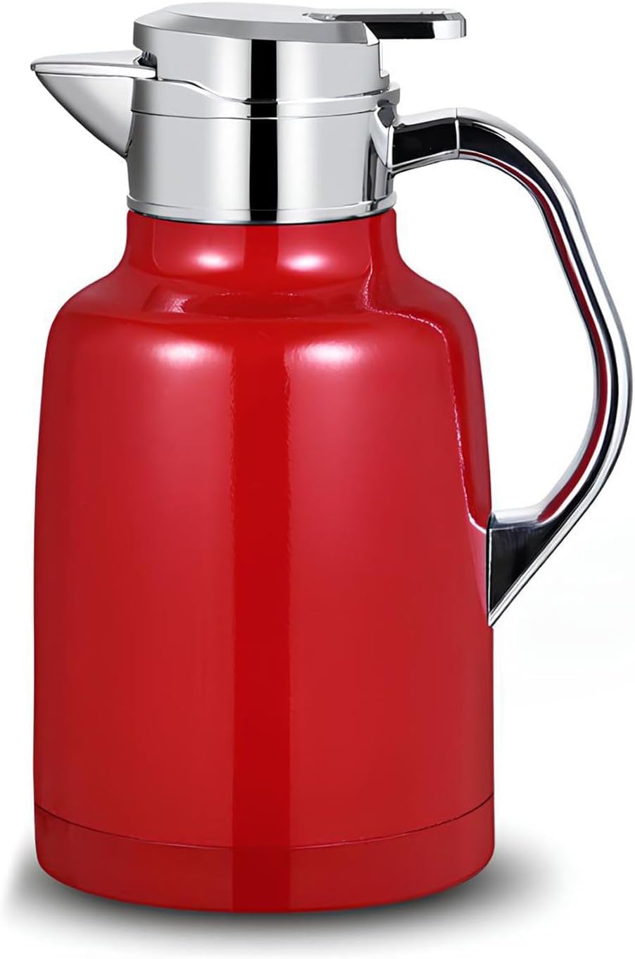 304 Çelik 1,6 L Çift Katmanlı Kırmızı Vakumlu Kamp Piknik Çay Termos cin556kr