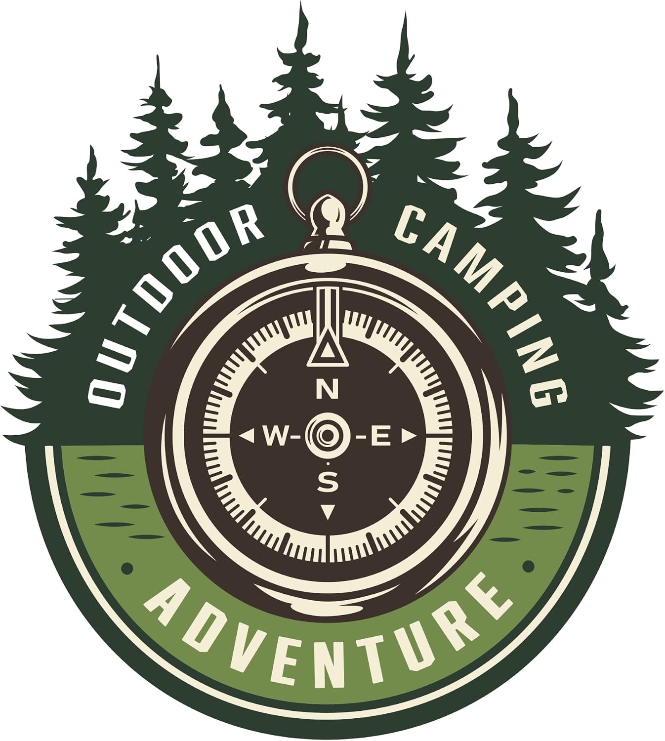 Off Road Camping Adventure Sticker Pusula 14 x 13 cm