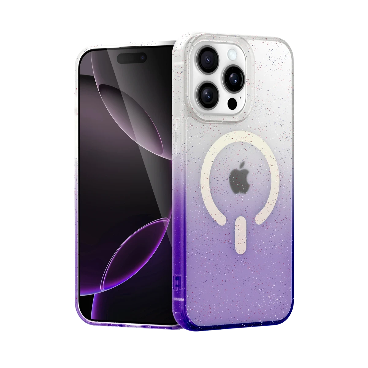 Apple iPhone 15 Pro Max Pummel Shiny Magsafe Kapak - Mor