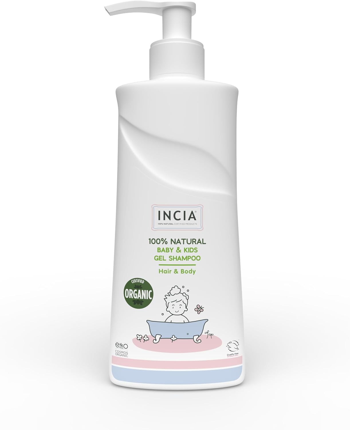 %100 Doğal Organik Sertifikalı Bebek ve Çocuk Jel Şampuanı Saç Vücut Lavanta Konak Önleyici 350 ml
