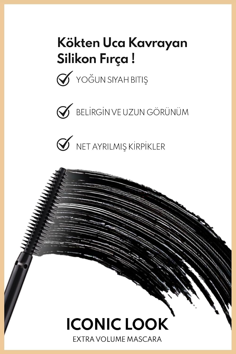 Iconic Look Mascara Yoğun Hacim Etkili Maskara - Siyah