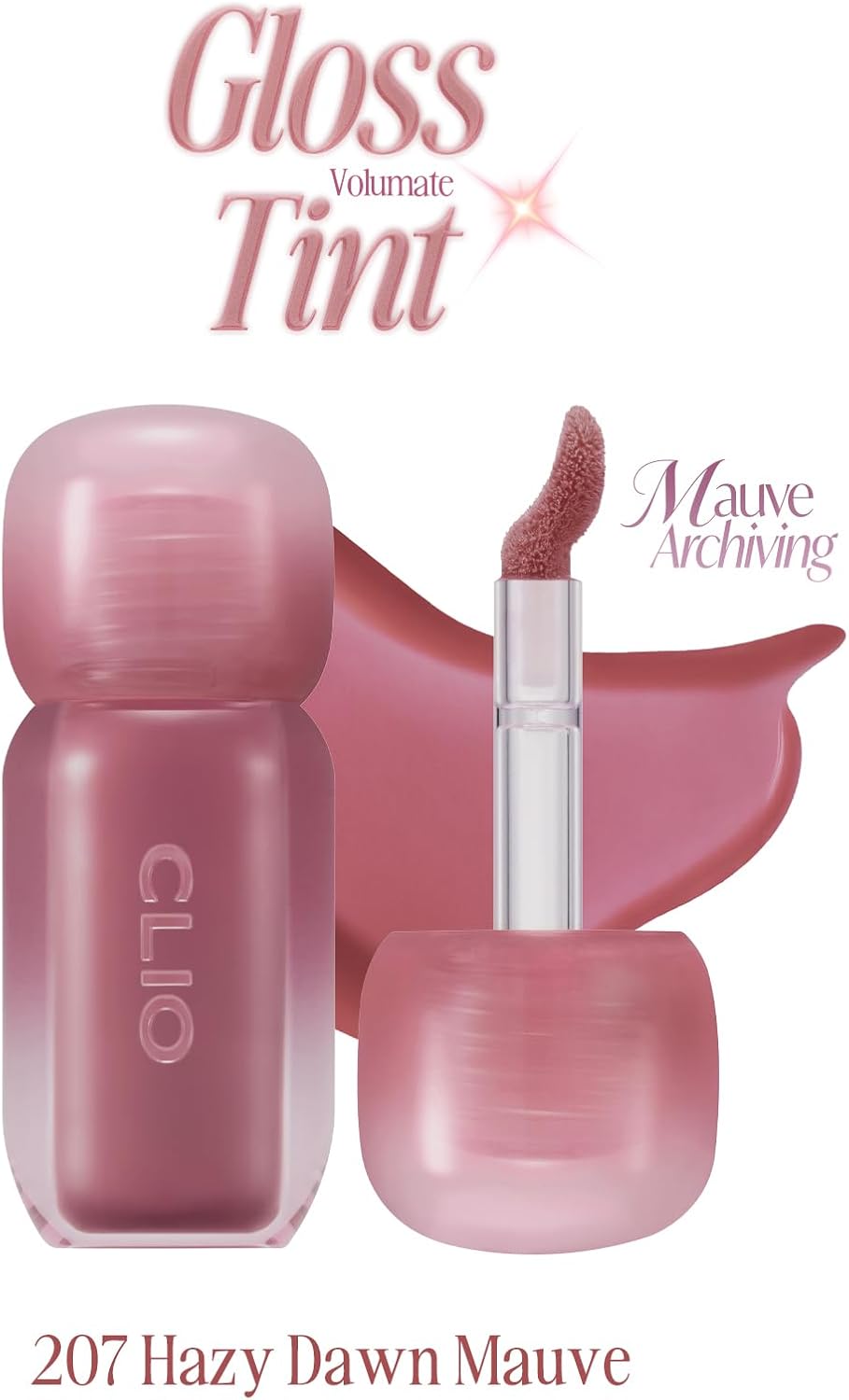 Pigmentli, Parlak Bitişli Dolgunlaştırıcı Lip Gloss Volumate Gloss 207 Hazy Dawn Mauve