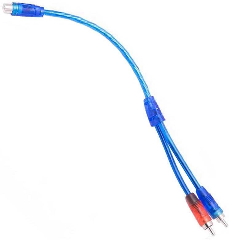 Anfi̇ Y Rca Kablo 1 Di̇şi̇ 2 Erkek 25 Cm Si̇li̇kon Mavi̇ Kablo
