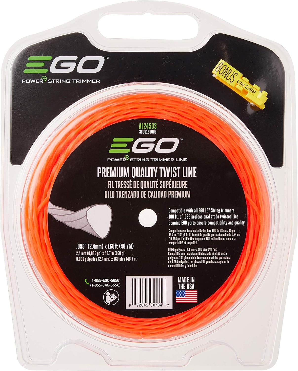 AL2450S 0,06 inç Premium Kalite Bükme Hattı, EGO 15 İnç Tel Düzeltici, Turuncu