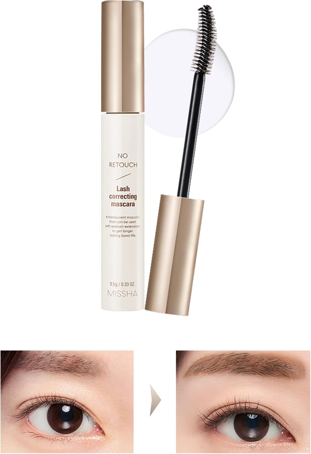 Keratin ve Kolajen İçeren Besleyici Şeffaf Maskara No Retouch Lash Correcting Mascara