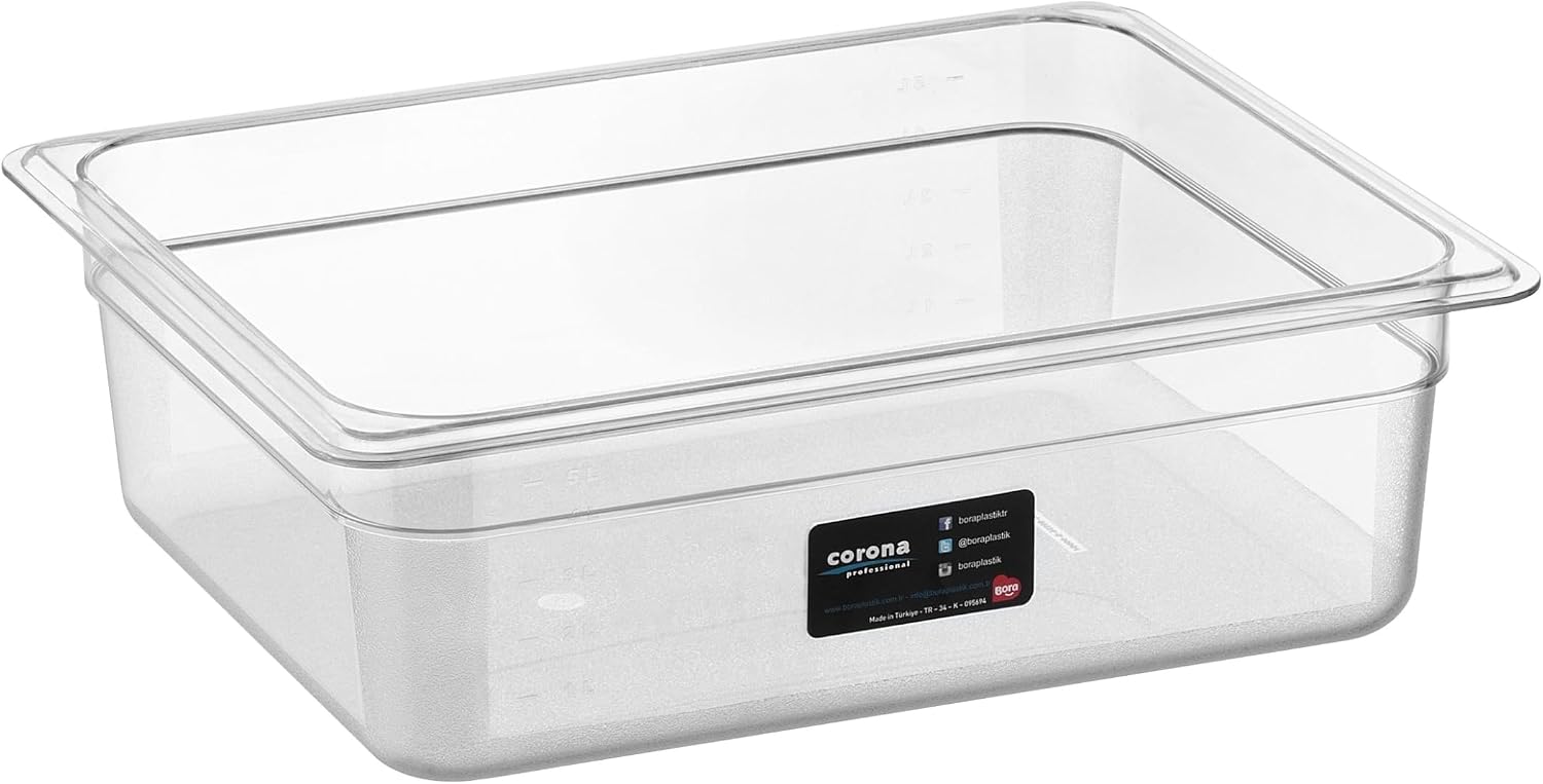 1/2 Dikdörtgen PC Gastronom Küvet Gövde 325x265x100