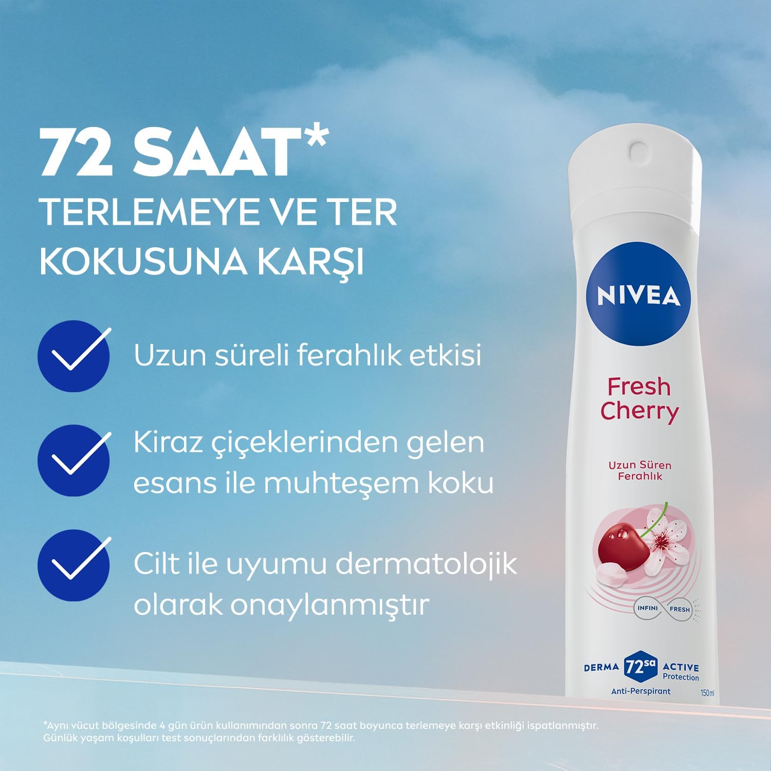 Fresh Cherry Kadın Sprey Deodorant, 150 ml