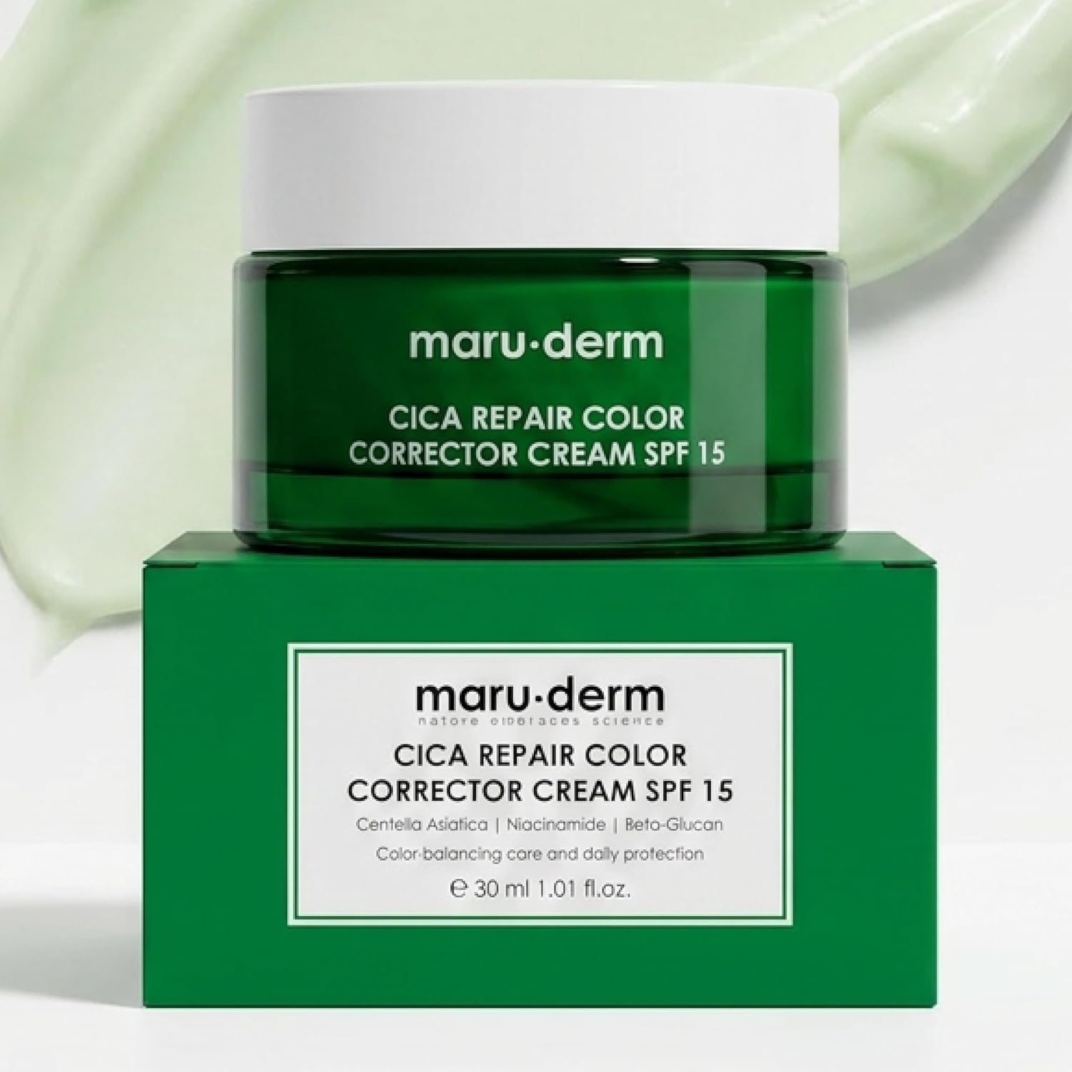 Maruderm Cica Cilt Tonu Eşitleyici Krem SPF 15 – Renk Düzeltici Yatıştırıcı Gündüz Kremi, Centella Asiatica & Niasinamid ile, 30 ML