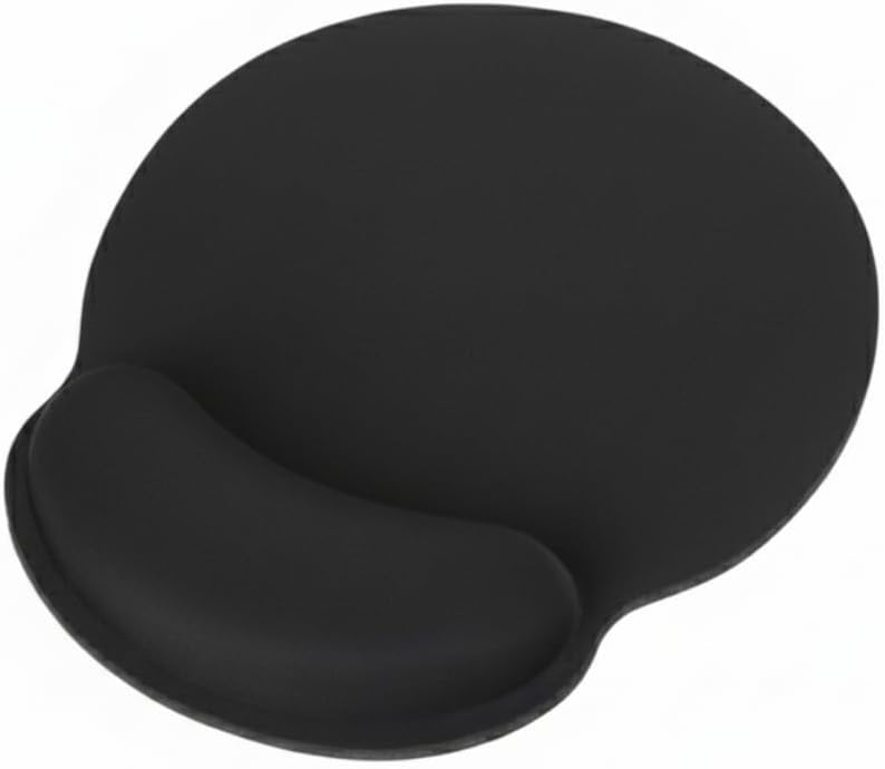 ComfiPad Bilek Destekli Konfor Kaymaz Ergonomik Mouse Pad Siyah Siyah