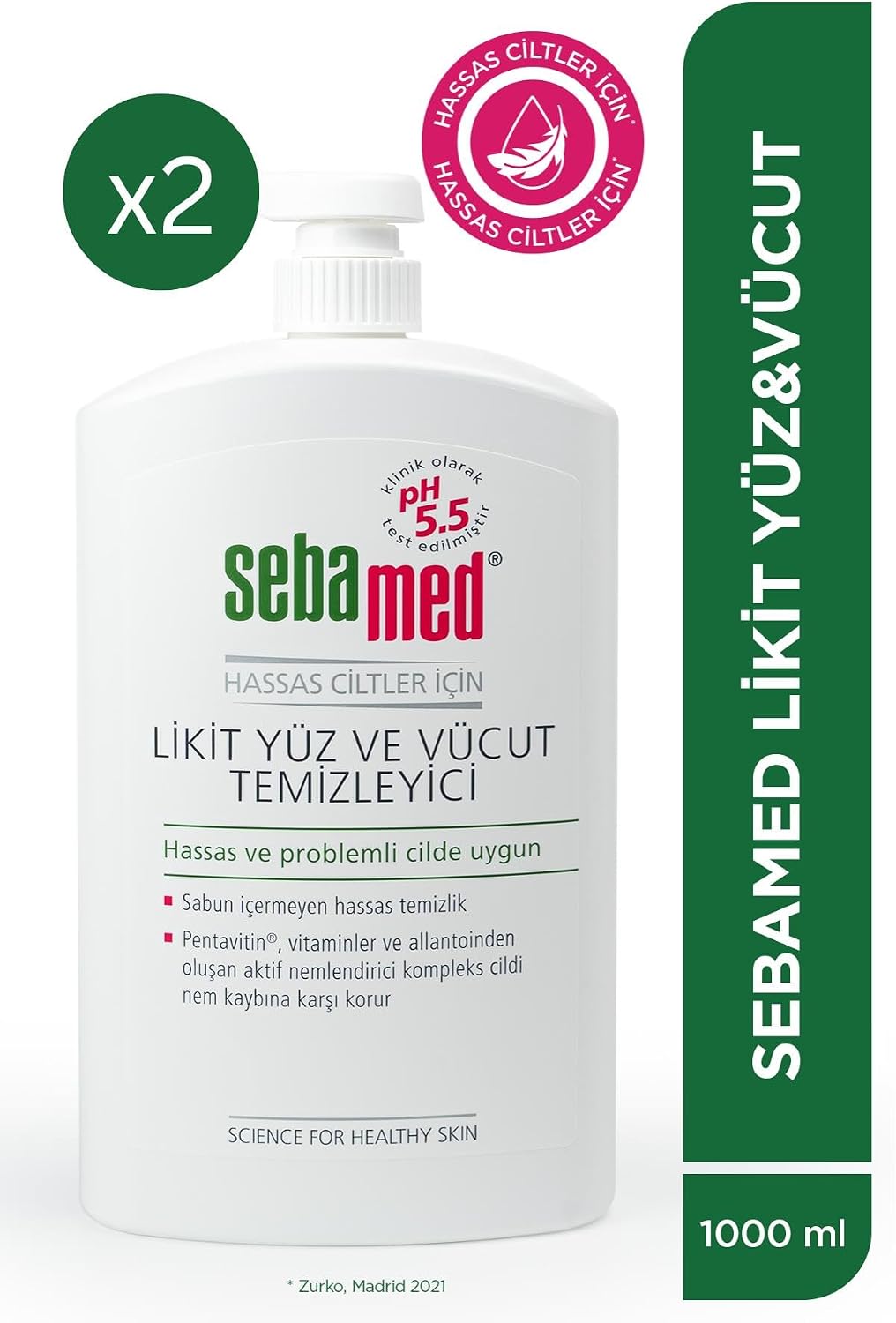 Likit Yüz ve Vücut Temizleme Jeli 1000 ml X 2 Adet
