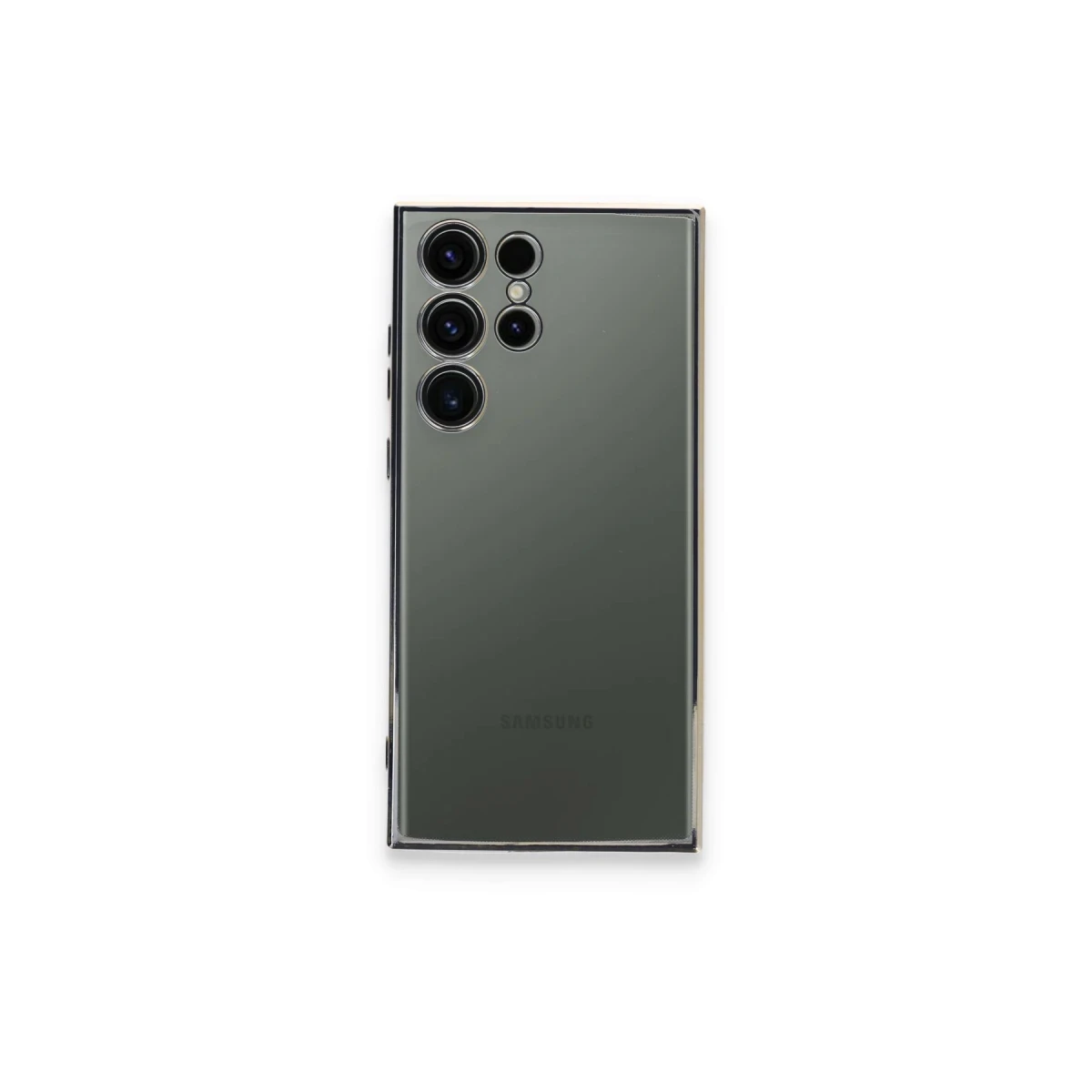 Samsung Galaxy S24 Ultra Kılıf Razer Lensli Silikon - Gümüş