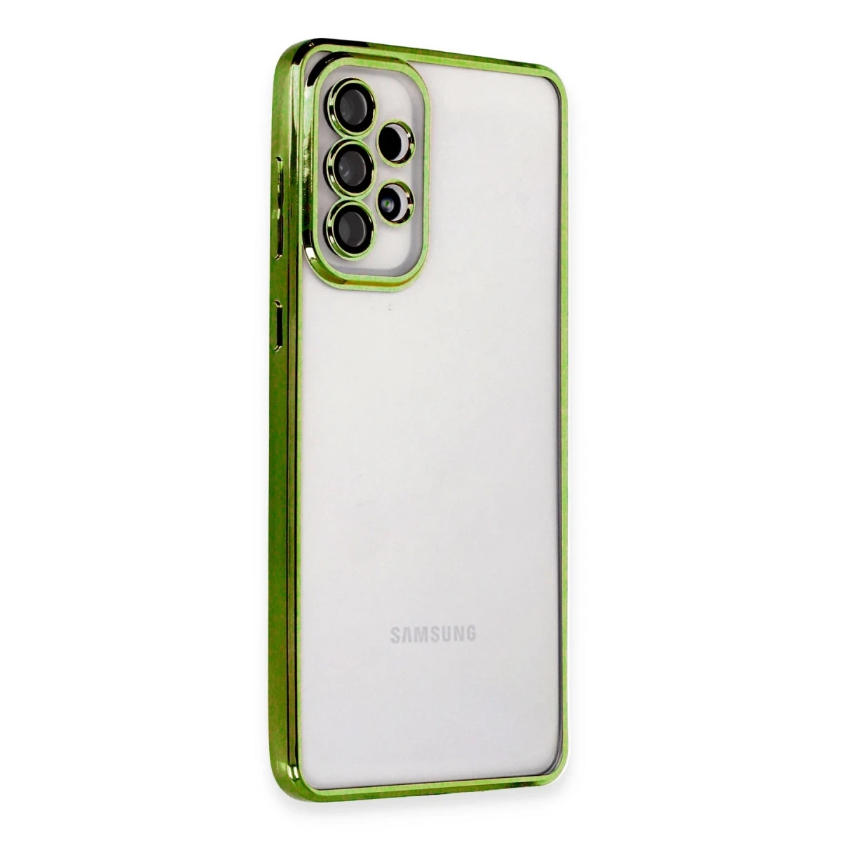 Samsung Galaxy A33 5G Kılıf Razer Lensli Silikon - Yeşil