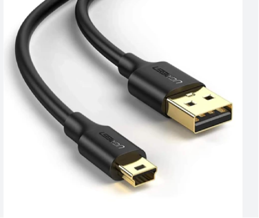 USB 2.0 A Male to mini 5 pin male cable 2m black