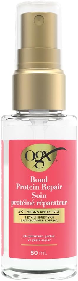 Bond Protein Repair 3 Etkili Yağ 50 ml Kuru ve Yıpranmış Saçlar için Hasar Onarımı Parlak Saçlar
