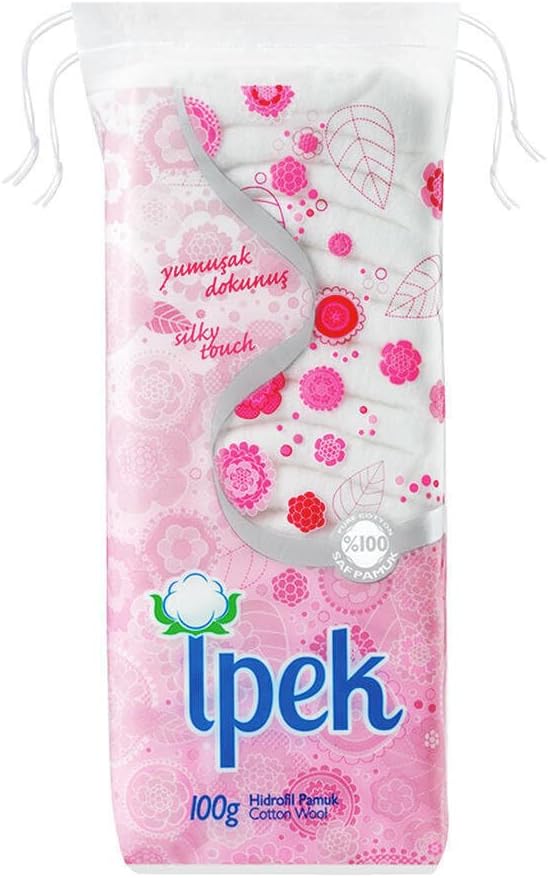 İpek Hidrofil Pamuk, Beyaz, 100g, Tek Kullanımlık, Doğal Pamuk İçerikli
