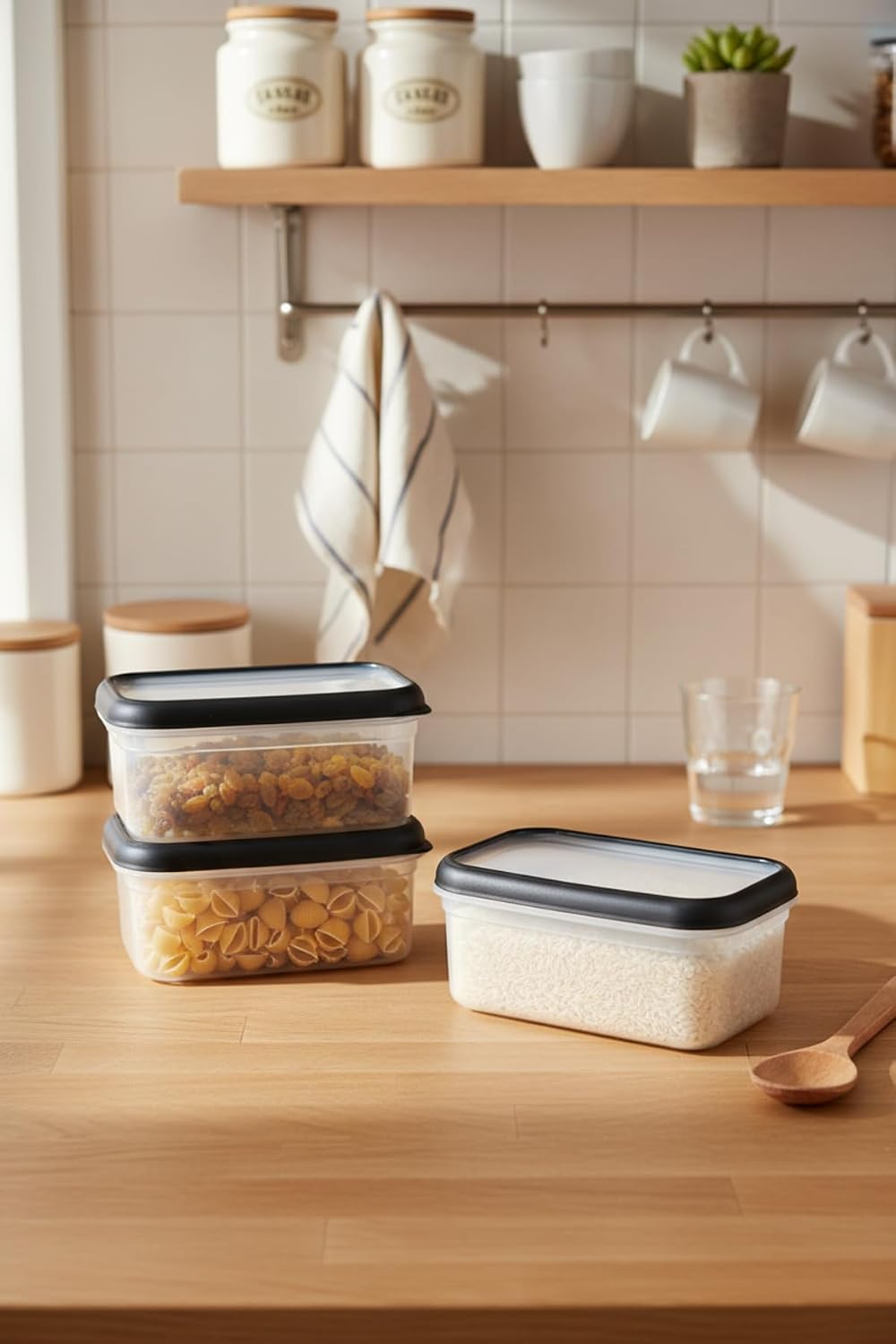 Hide Plus 3'Lü Saklama Kabı Siyah (3X 1 Lt)