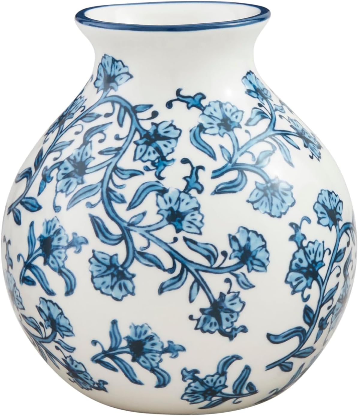 Cflwr Blok Baskı Çiçek Vazosu, 7" x 6"