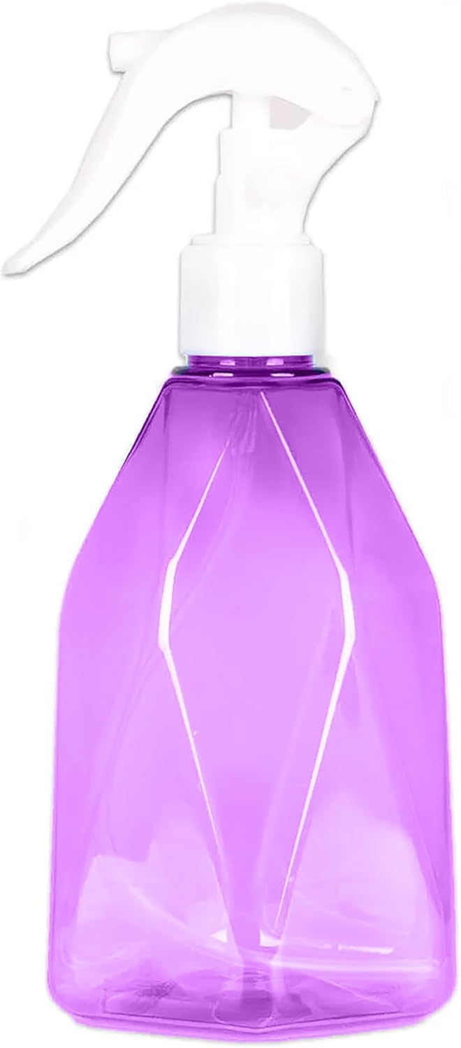 Prizma Desenli Sprey Şişe, Boş Plastik Şişe, Püskürtme Başlıklı (Mor)