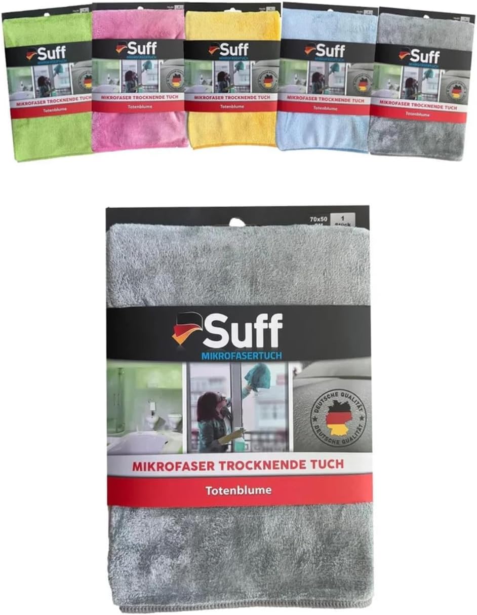 Suff Kurulama Bezi Mikrofiber Kadife Çiçeği 70x50cm 1AD (KARMA RENK) (Totenblume)