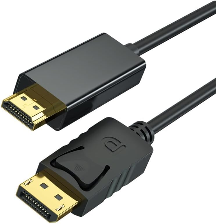 DisplayPort to HDTV Kablo 1.8 Metre 4K Ultra HD Görüntü Aktarım Kablosu Altın Uçlu Yüksek Hızlı Video Ses İletimi Monitör TV Projektör PC Laptop Uyumlu DP to HDMI | ZR798