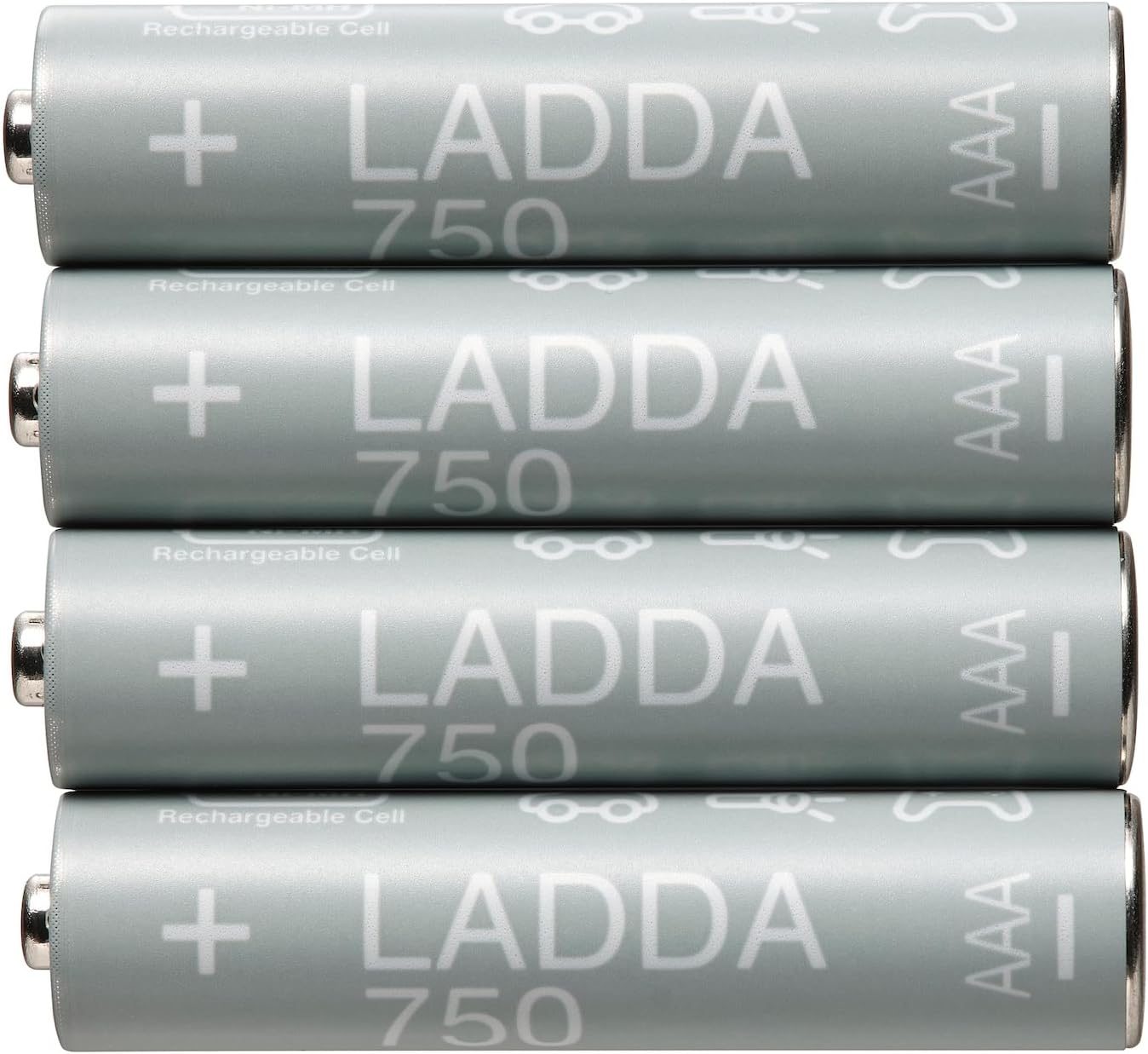 Şarj edilebilir pil, HR03 AAA 1.2V, Pil kapasitesi: 750 mAh.