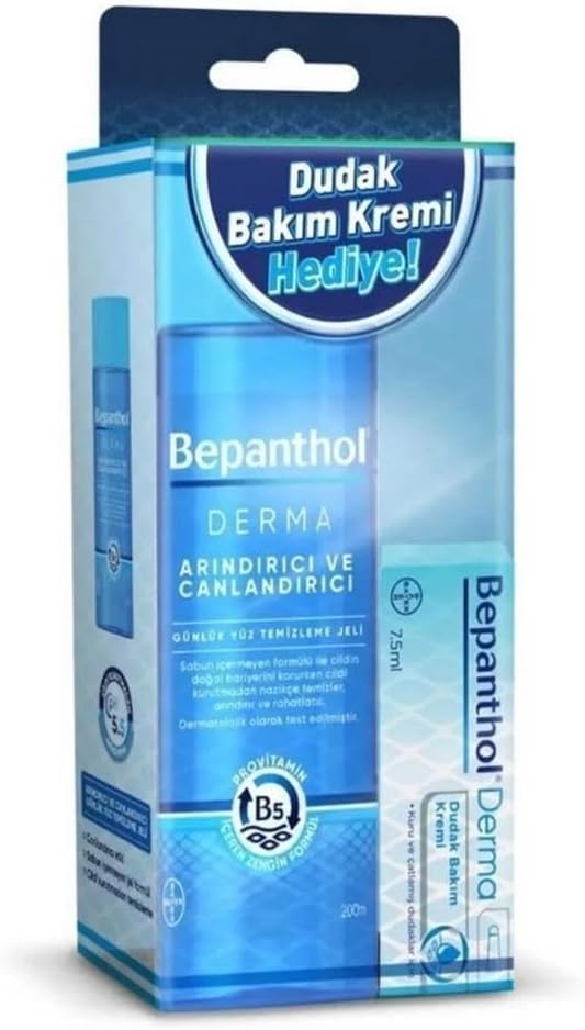 Derma Yüz Temizleme Jeli + Dudak Bakım Kremi