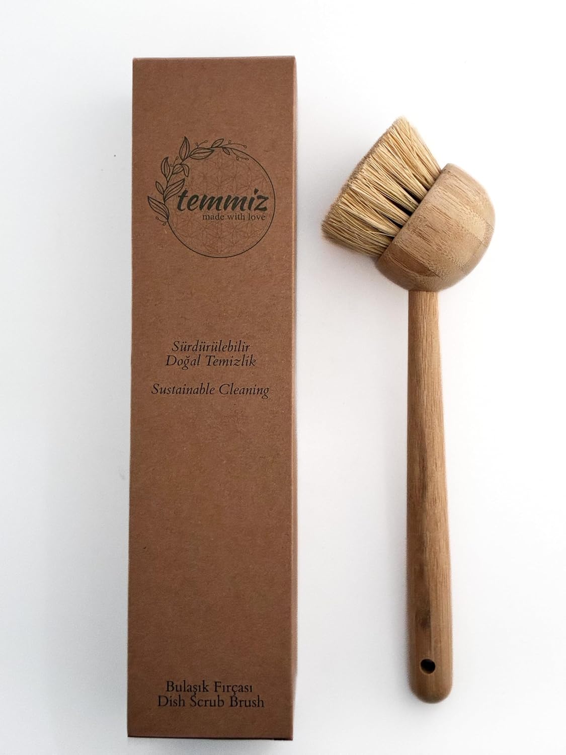 BAMBU BULAŞIK FIRÇASI SİSAL LİFLİ - TEMMİZ BAMBOO DISH BRUSH WITH SISAL FIBER