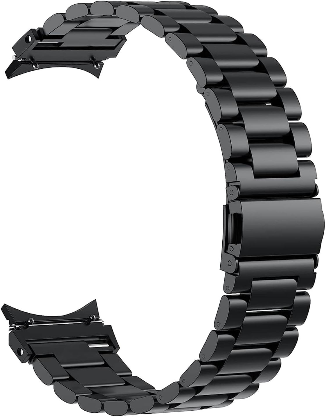 Samsung Galaxy Watch 4 44mm Solid Steel Kordon (Samsung Galaxy Watch 4 44mm ile Uyumlu Kordon, Akıllı Saat Kayışı)