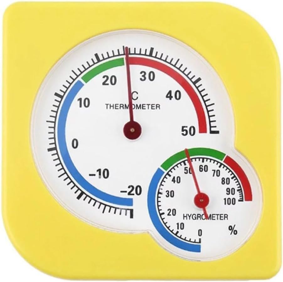 Analog Ekran Sıcaklık ve Nem Ölçer Termometre - Oda Termometresi (Masaüstü veya Duvara Takılabilir)