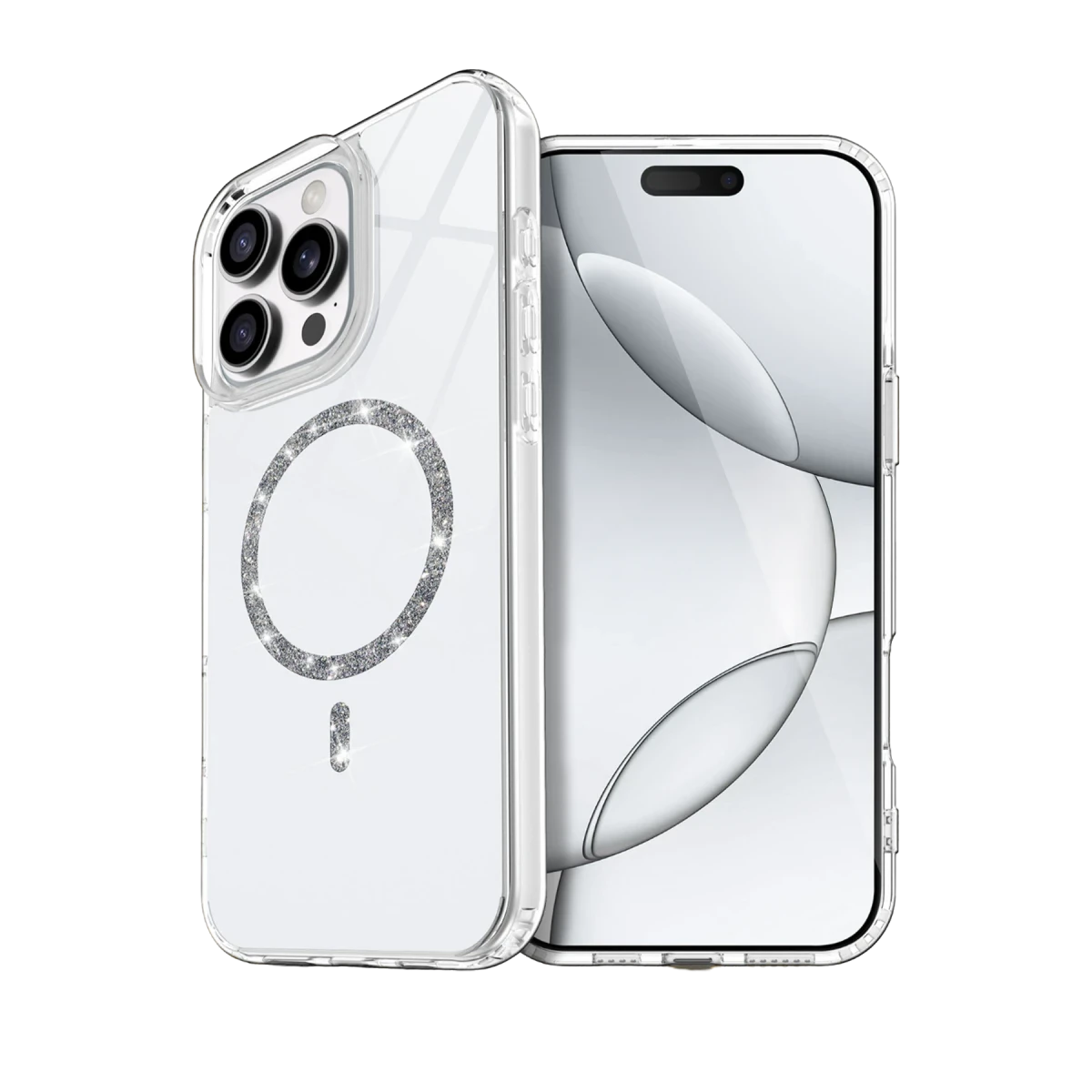 Apple iPhone 15 Pro Max Live Diamond Magsafe Kapak - Şeffaf