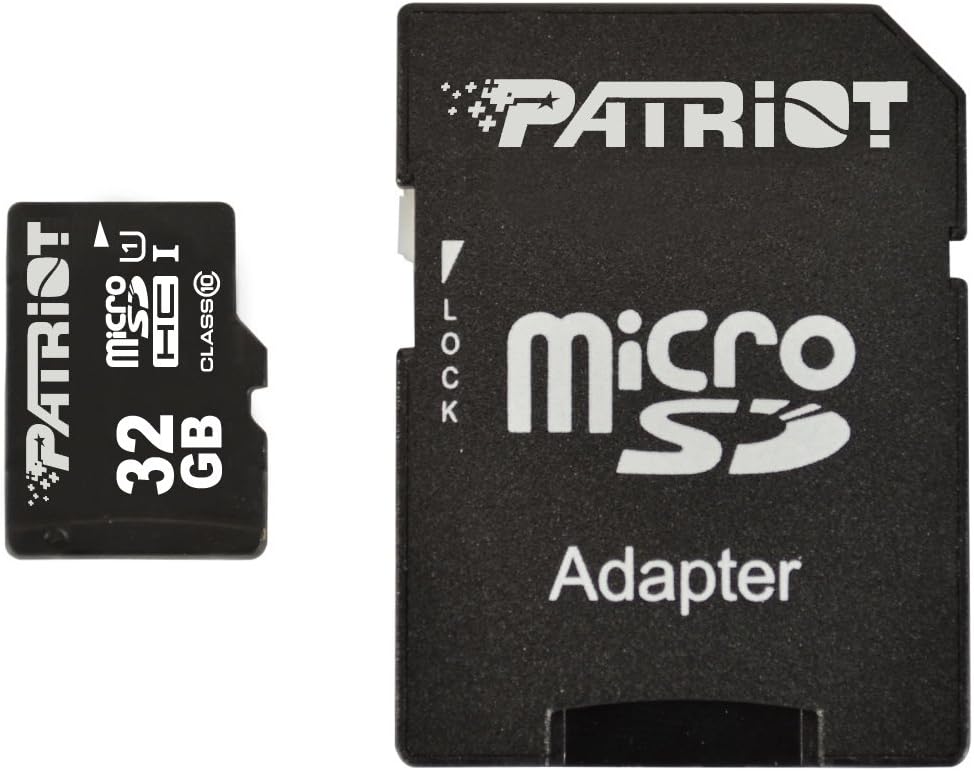 Patriot LX Series High Speed Micro SDXC Class 10 UHS-I bis zu 70 MB/s aktarım hızları – parent asın 32 GB Siyah PSF32GMCSDHC10