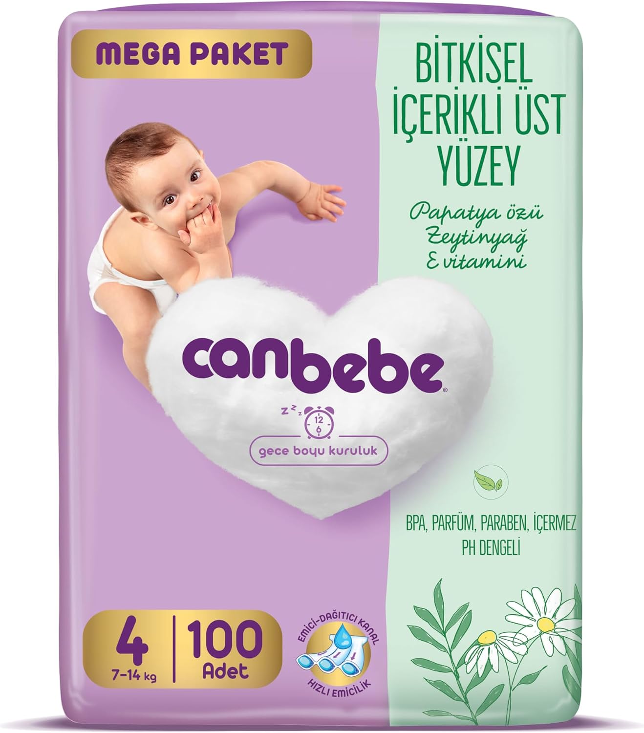 Bebek Bezi 4 Beden (7-14 kg) 100 Adet