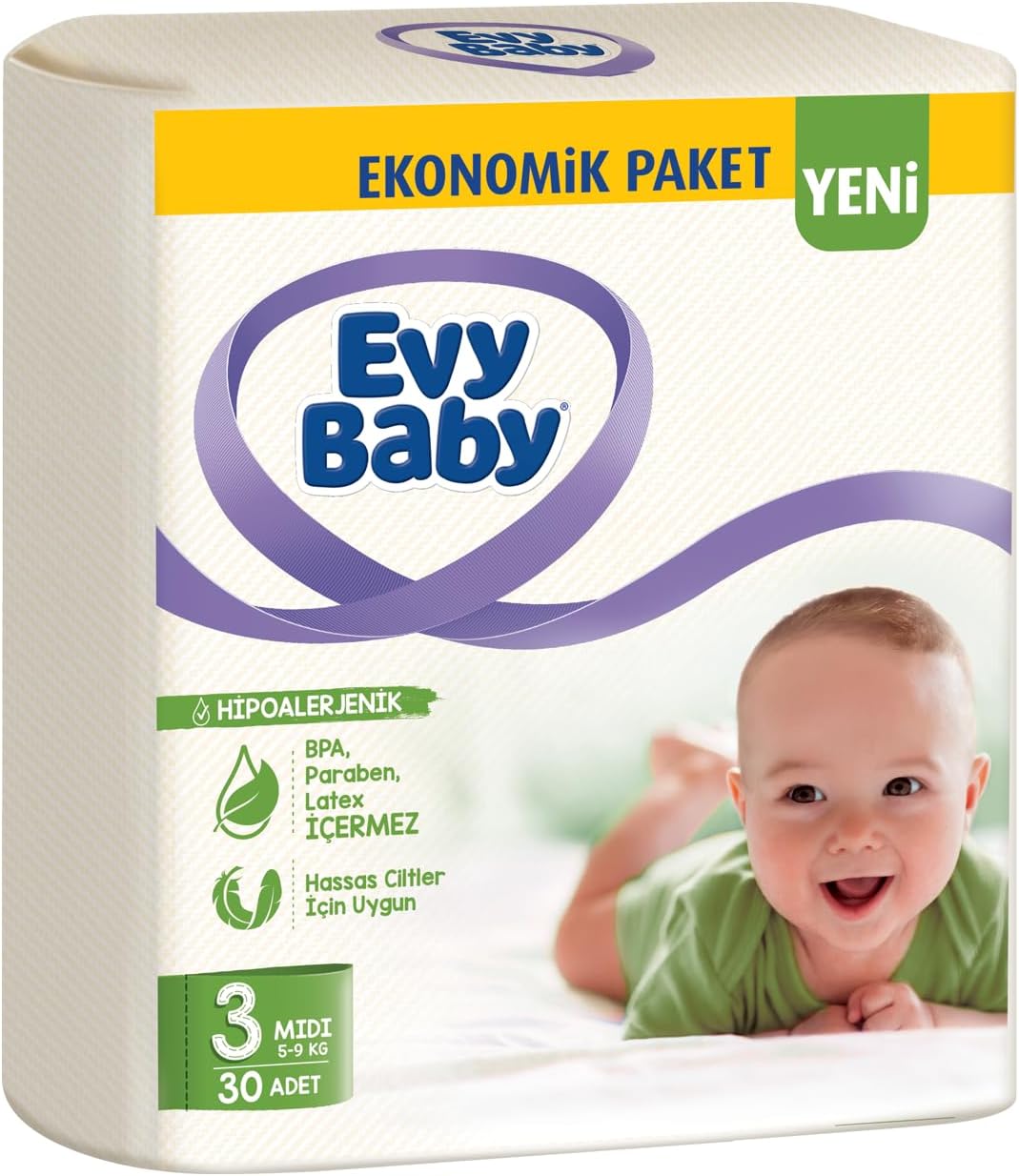 Bezi Midi Ekonomik 3 Beden 30 Adet