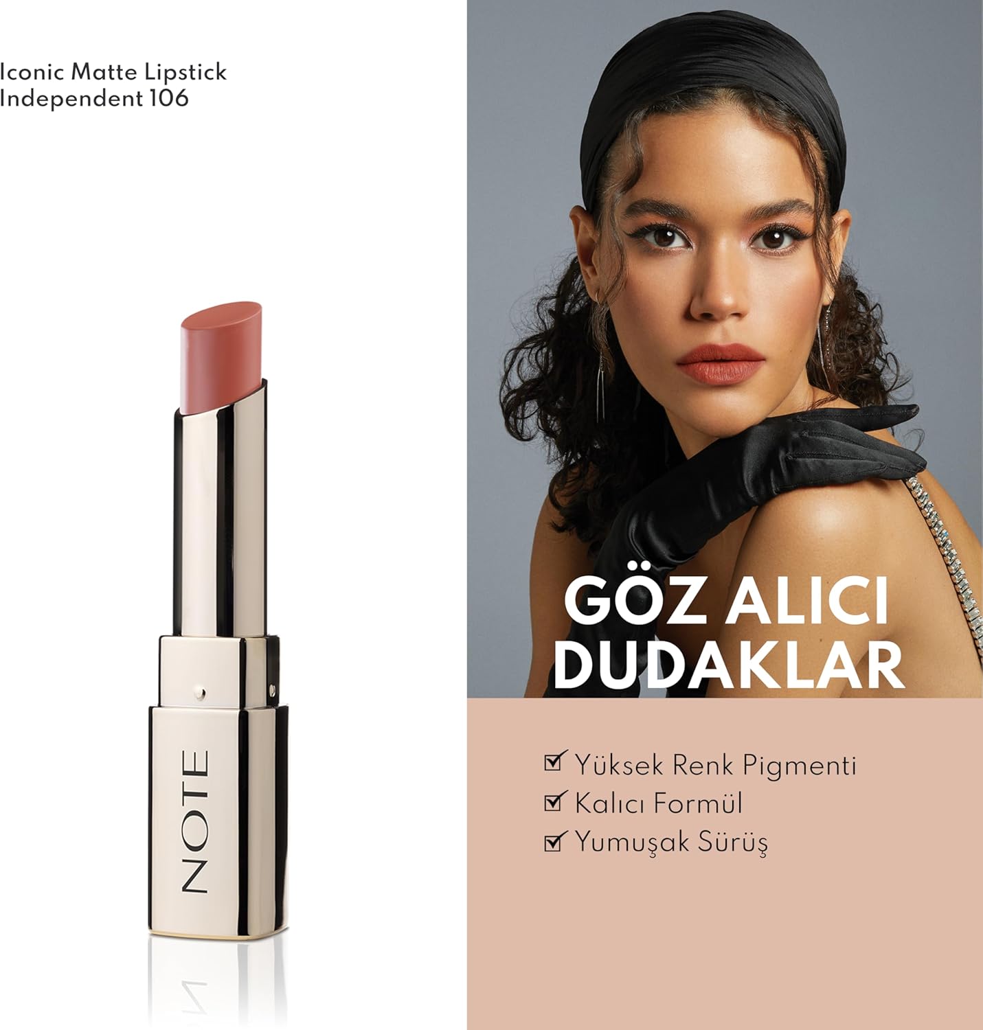 Cosmetics Iconic Matte Lipstick 106 Independent Kalıcı Mat Ruj, Nude