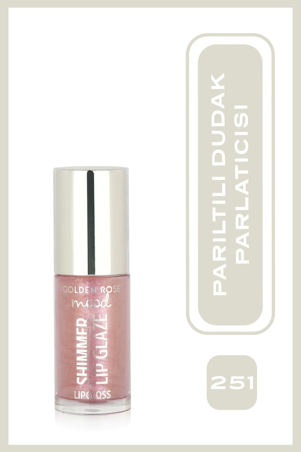 Mood Shimmer Lip Glaze Lipgloss No:251 Bubble Pink - Renkli Dudak Parlatıcısı
