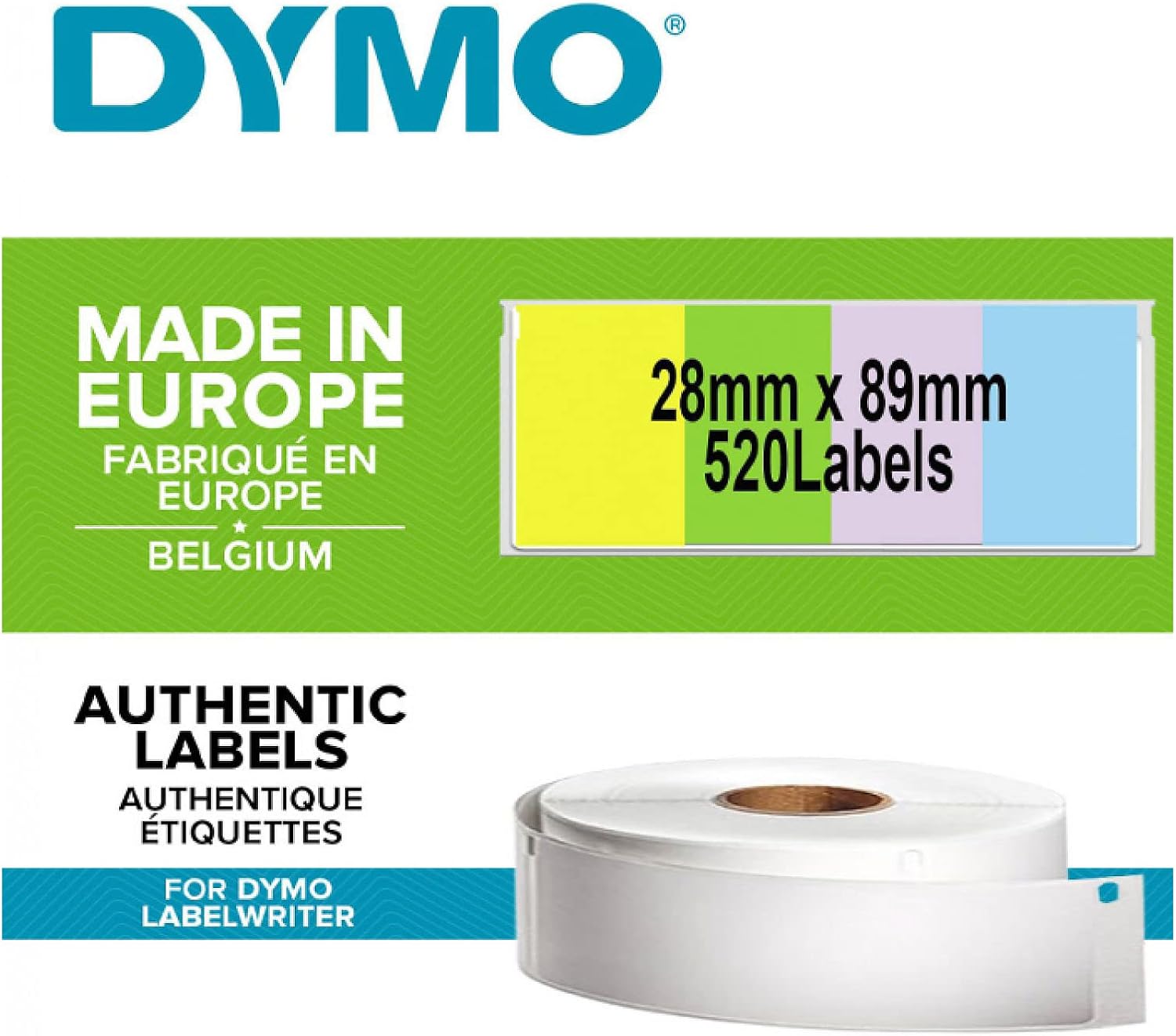 S0722380, LW Adres Etiketi, (89x28 mm) 520 Etiket/Paket, Karışık Renkli (99011)