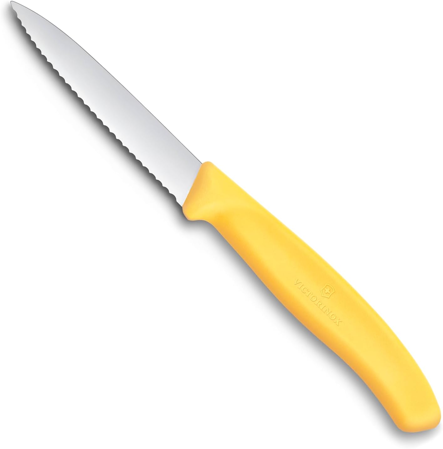 6.7638.C1 Swiss Classic 8cm Tırtıklı Soyma Bıçağı, Sarı