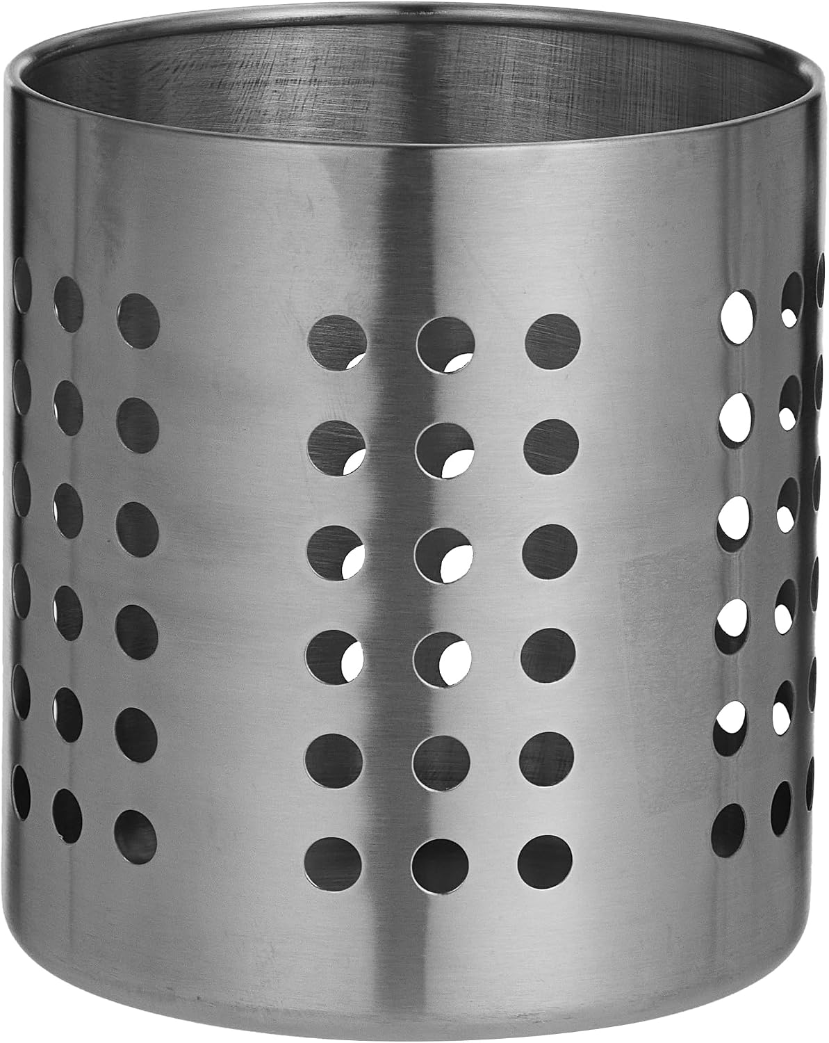 sepeti 'Ordning' Besteckstaender paslanmaz çelik – Kuechenutensilienhalter – 12 cm Çap-13,5 cm Yükseklik, paslanmaz çelik, Gümüş, 14 x 12 x 12 cm