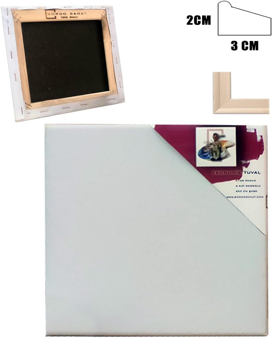 10x10 cm Mini Kare Tuval