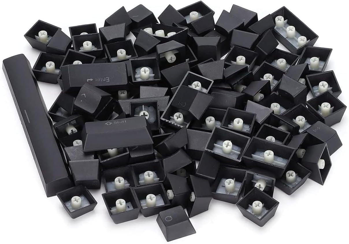 108 Tuş Universal Mekanik Klavye Tuş Takımı Kapağı Keycap Siyah Us Layout İngilizce Dizilim