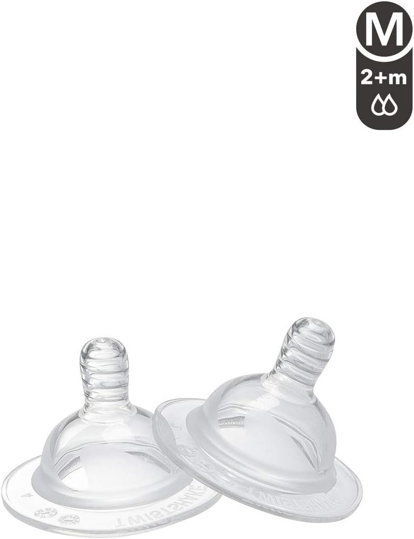 78020 Anti-Colic Biberon Emziği M 2+M, , Şeffaf