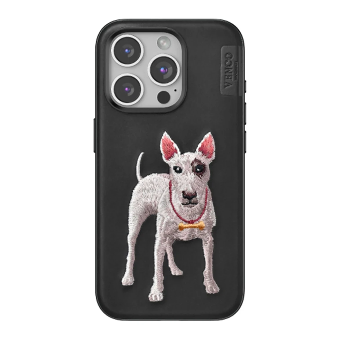 Venco Apple iPhone 15 Pro Max Perma Desenli Kapak - Siyah