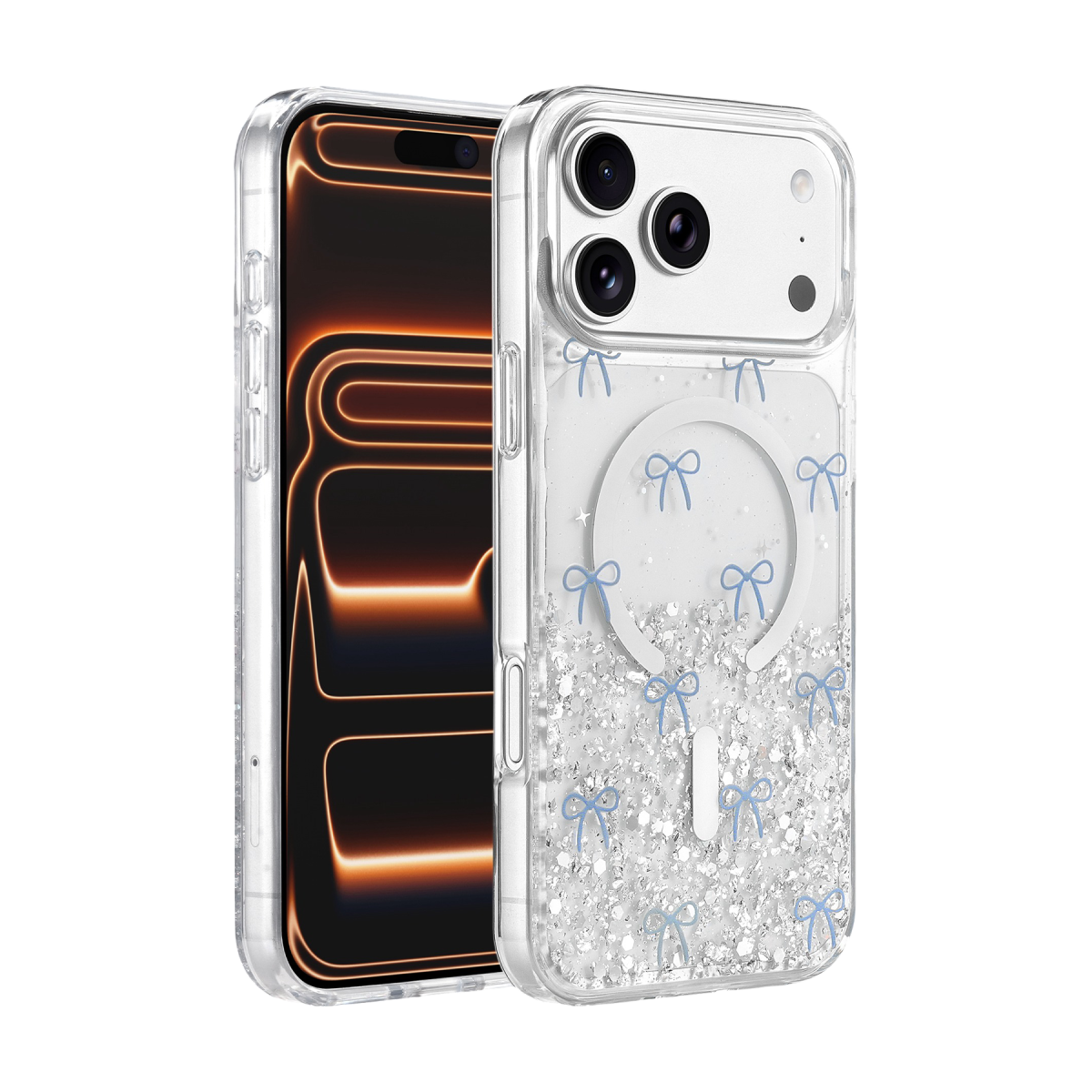 Onegif Apple iPhone 17 Pro/18 Pro Misk Simli Magsafe Kapak - Desen 3