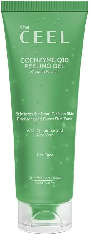 Aydınlatıcı Yüz Peeling Jel 100 ml - Aloe Vera, Salatalık Özü ve Coenzyme Q10 İçeren Arındırıcı Yüz Peelingi, Cildi Ölü Hücrelerden Arındıran ve Daha Parlak Görünüm Destekleyici Jel