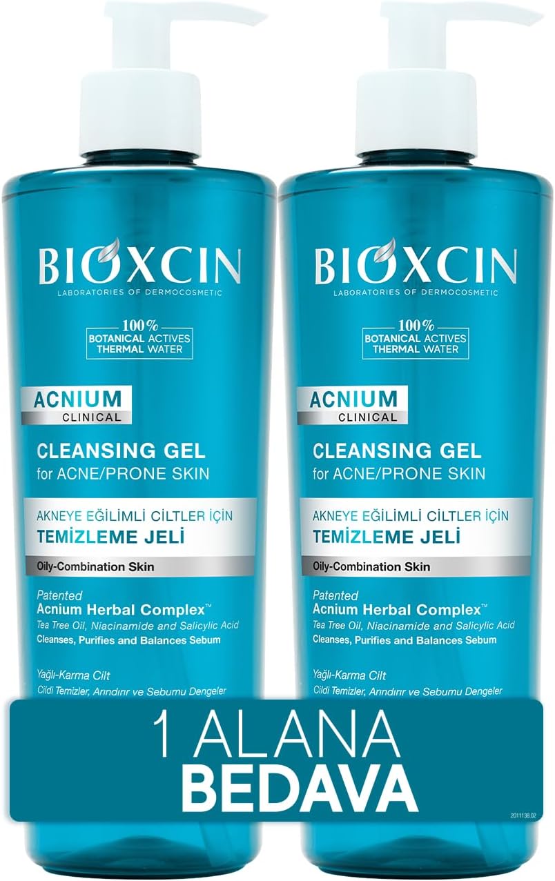 Acnium Sebum Dengeleyici Yüz Yıkama Jeli 500 ml 1 Alana 1 Hediye – Salisilik Asit, Çay Ağacı ve Niasinamid İçeren Yağlı ve Akneye Eğilimli Ciltler İçin Temizleyici