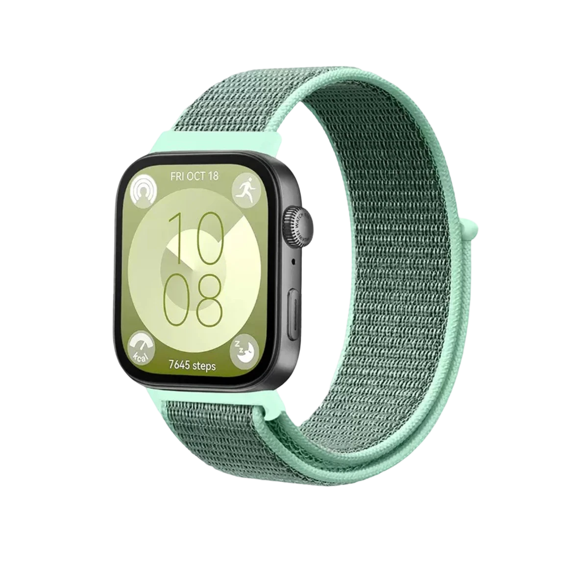 Huawei Fit 4 Hasırlı Cırtcırtlı Kordon - Turkuaz