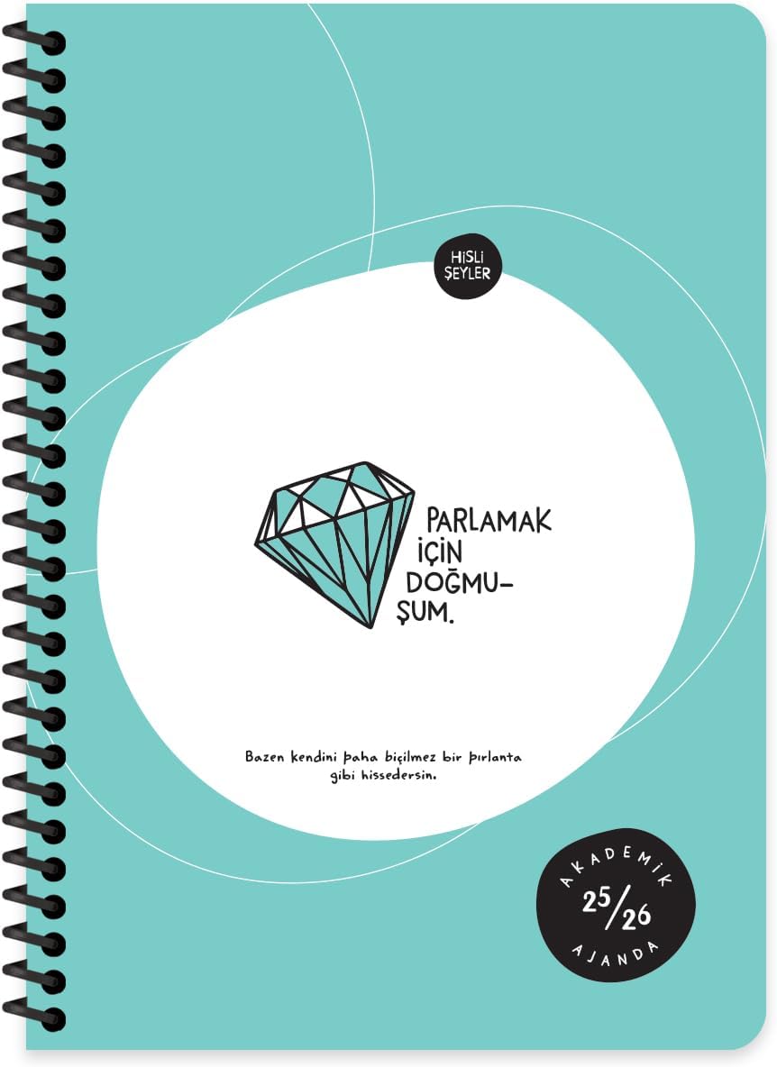 A5 Spiralli Akademik Ajanda - Parlamak İçin Doğmuşum