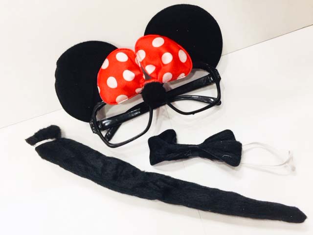 Mouse Gözlüğü Papyonu Kuyruğu Seti